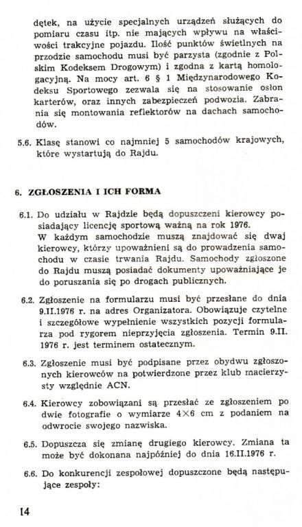 Rajd Stomil - 1976r